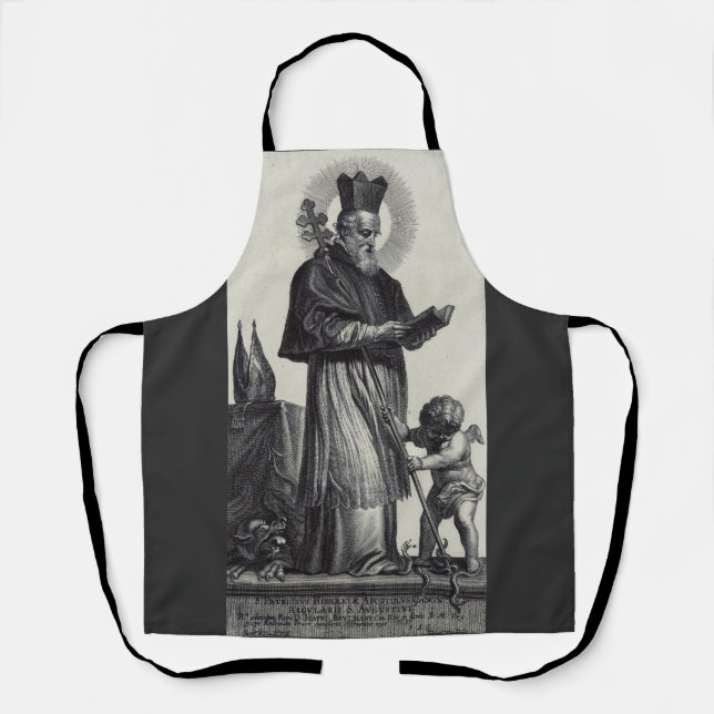 Tablier Saint Patrick Apôtre d'Irlande  Art monochrome (Recto)