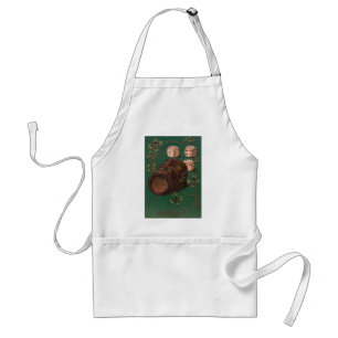 Tablier Saint-Patrick vintage, Chance Irlandaise aux dés