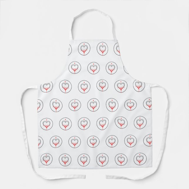 Tablier Saint Valentin Amour & Coeurs (Recto)