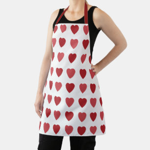 Tablier Saint-Valentin Cœurs Rouges Saint-Valentin