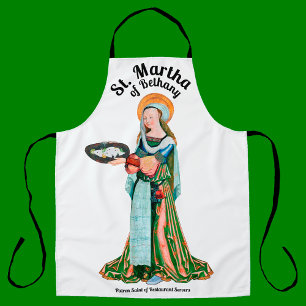 Tablier Sainte Marthe de Béthanie dans sa cuisine (simple)