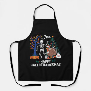 Tablier Saison de fêtes de Hallothanksmas Joyeux Cadeau d'