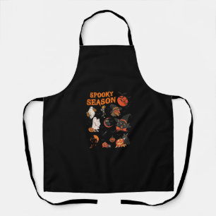 Tablier Saison éffrayante Halloween Chat Noir Sorcière Fan
