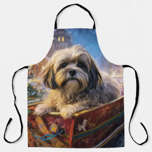 Tablier Saison Festive de Noël de Lhasa Apso