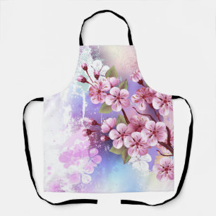 Tablier Sakura rose sur la peinture Arrière - plan