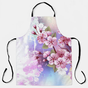 Tablier Sakura rose sur la peinture Arrière - plan