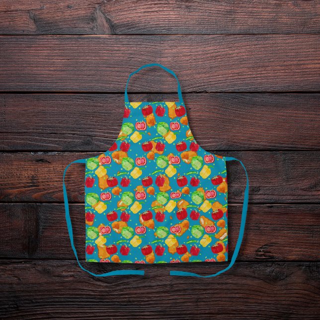 Tablier Salade croustillante et croquante bleu turquoise (Créateur téléchargé)
