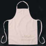 Tablier Salon d'artiste maquillage Blush Pink Gold<br><div class="desc">Salon d'artiste moderne Blush Pink Gold Hair Styliste Maquillage Apron.</div>