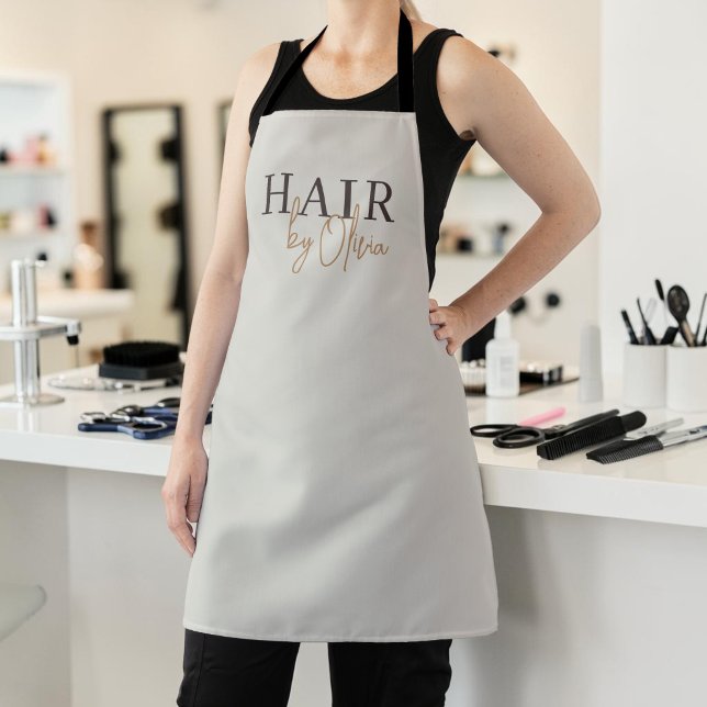 Tablier Salon de beauté Hair Coiffure Typographie Moderne  (Créateur téléchargé)