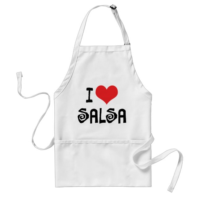 Tablier Salsa Cœur que j'aime (Devant)