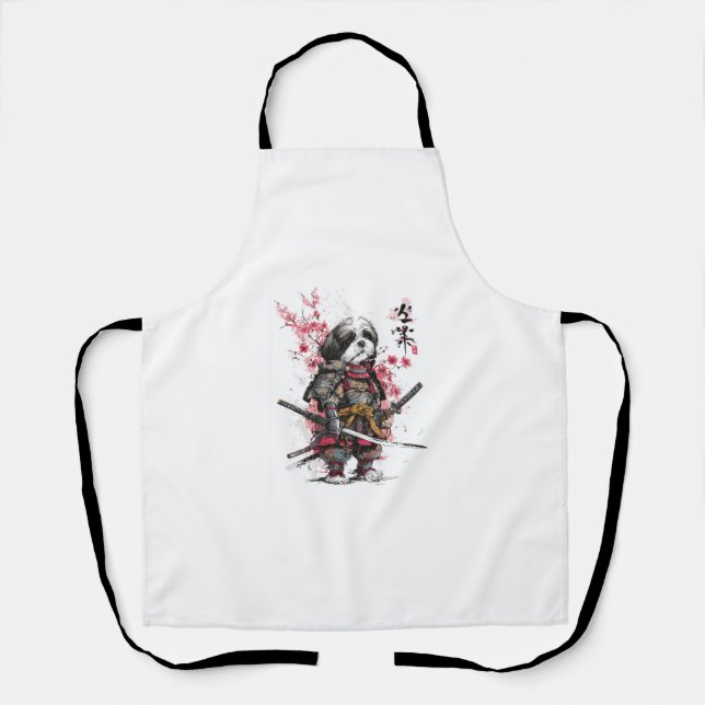 Tablier Samouraï Shih Tzu � Chien Guerrier Épique (Recto)