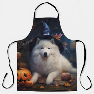 Tablier Samoyèdes Citrouilles Halloween Épouvantable