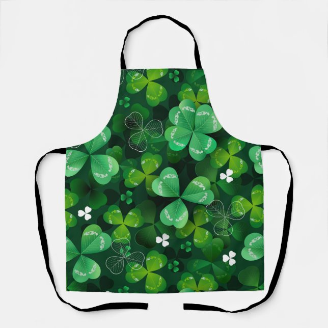 Tablier Sans couture avec trèfle vert (Recto)