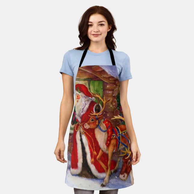 Tablier Santa claus and rudolph (Porté)