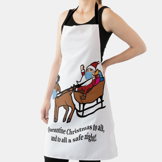 Tablier Santa Claus, Reindeer & Quarantine Christmas, ZSD (Insitu)