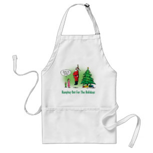 Tablier Santa déjanté dessin animé tordu