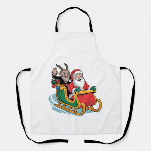 Tablier Santa et Krampus Evil Dark Noël Horreur Xmas