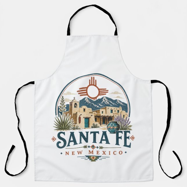 Tablier Santa Fe Nouveau-Mexique Architecture Adobe Sud-Ou (Recto)