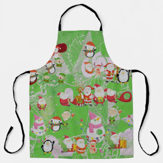 Tablier Santa Magical Green New Year