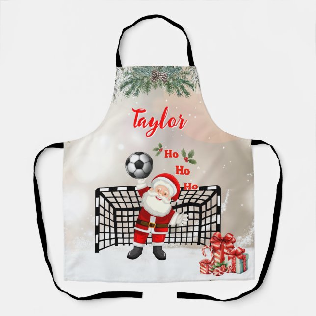 Tablier Santa Soccer Christmas Soccer (Recto)