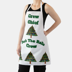 Tablier Sapin de Noël Chef d'équipe Deck the Halls