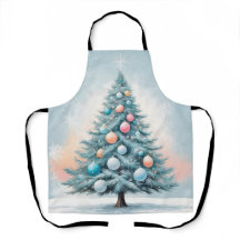 Sapin vert & Flocons de neige | Corail bleu orange