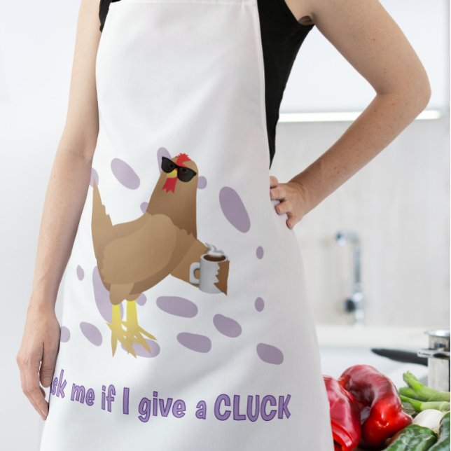 Tablier Sarcastic Chicken – Ask Me If I Give a Cluck (Créateur téléchargé)