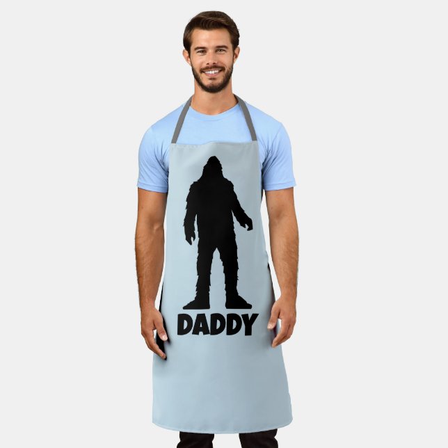 TABLIER SASQUATCH BIGFOOT PAPA DADDY KITCHEN APRON (Porté)