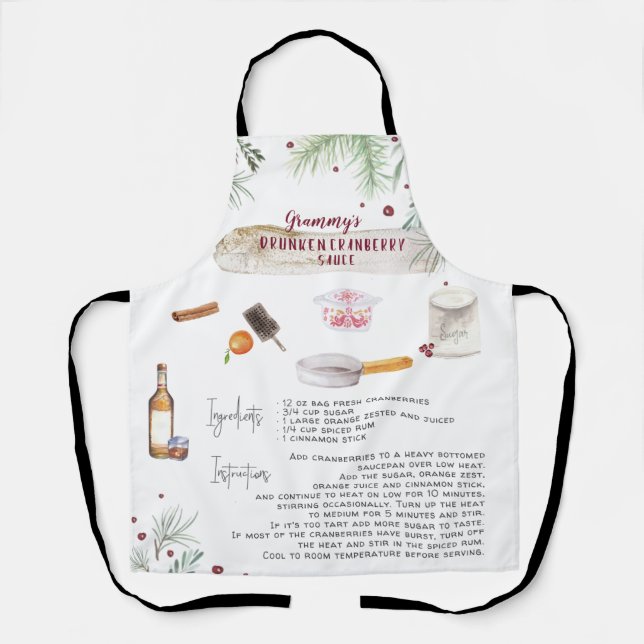 Tablier Sauce de canneberge ivre | Heirloom de la recette (Recto)