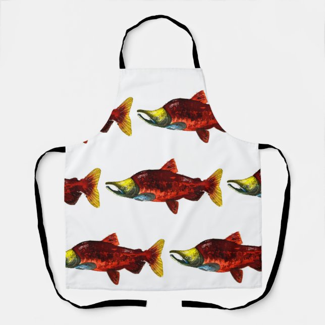 Tablier Saumon Apron | Poisson (Recto)