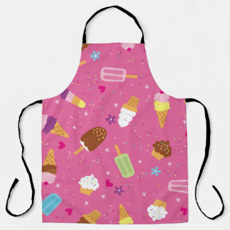 Tablier Saupoudrer, cupcakes, glaces et coquelicots