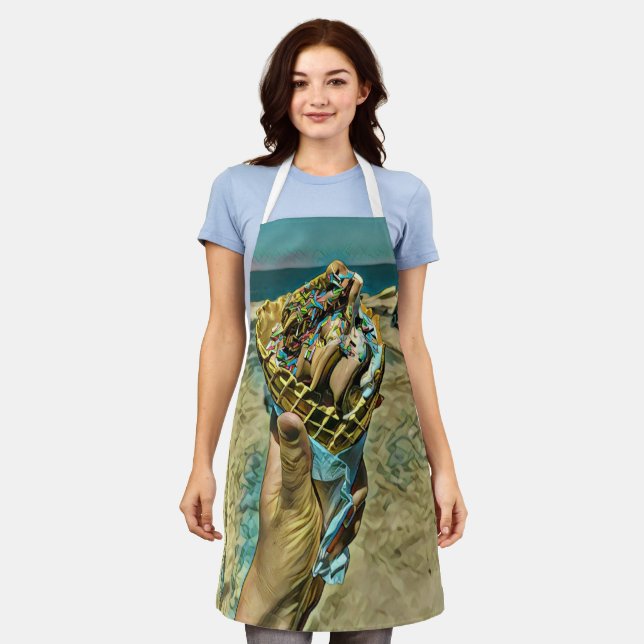 Tablier Saupoudrer de crème glacée (Porté)