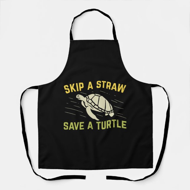 Tablier Sauter Une Paille Enregistrer Une Tortue Plongée P (Recto)