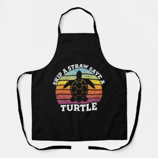 Tablier Sauter une paille Sauver une tortue
