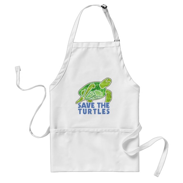 Tablier Sauvez les tortues (Devant)