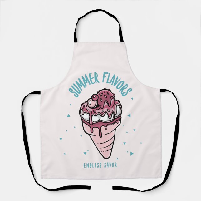 Tablier Saveurs d'été goutte-à-goutte glace (Recto)