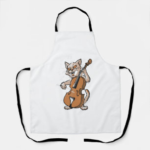 Tablier Scandale Cat Musicien Jouer Cello