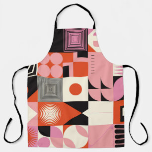 Tablier Scandinave géométrique : Motif d'oeuvres colorées
