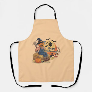 Tablier Scarecrow Citrouille Halloween Vibes rustiques Art