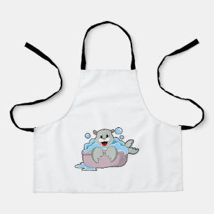 Tablier Sceau dans la baignoire