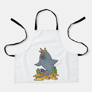 Tablier Sceau roi avec couronne