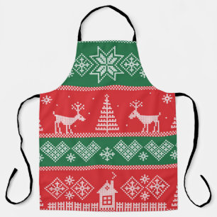 Tablier Scène d'hiver : vintage motif sans soudure