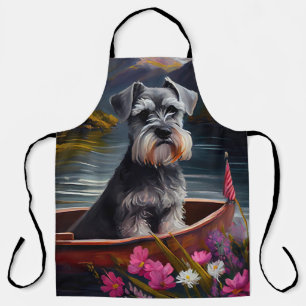 Tablier Schnauzer sur une pagaie : Une aventure pittoresqu
