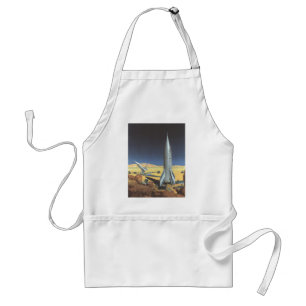 Tablier Science-fiction vintage de planète désertique avec