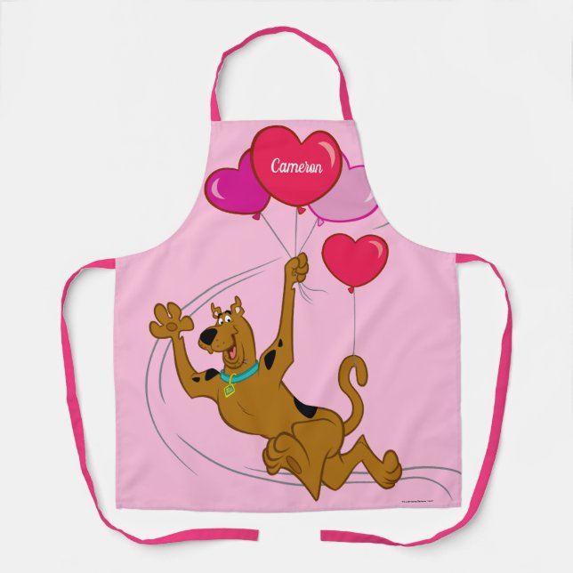 Tablier Scooby Doo - Ballons Coeur (Recto)