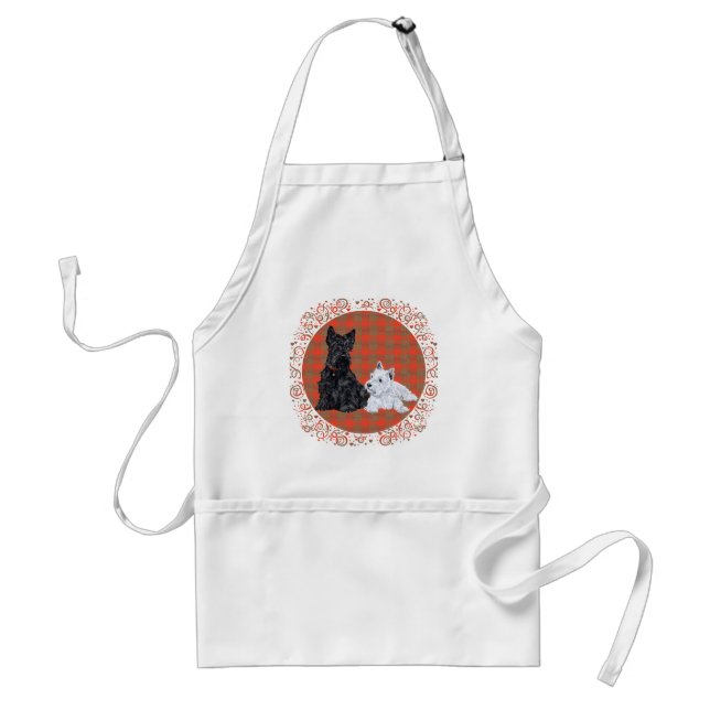 Tablier Scottie Adulte & chiot Westie (Devant)