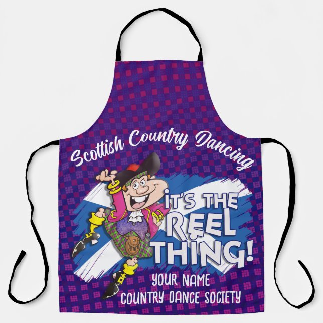 Tablier Scottish Country Dancing - C'est le truc de bobine (Recto)