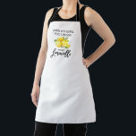 Tablier Script de brosse moderne Limoncello Aquarelle Lemo<br><div class="desc">Modern Brush Script Watercolor Lemons When Life Gives You Lemons Make Limoncello Apron</div>