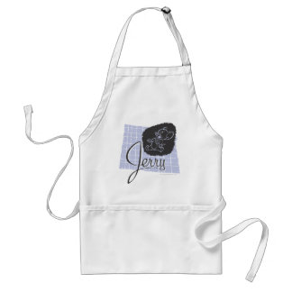 Tablier Script noir et bleu Jerry