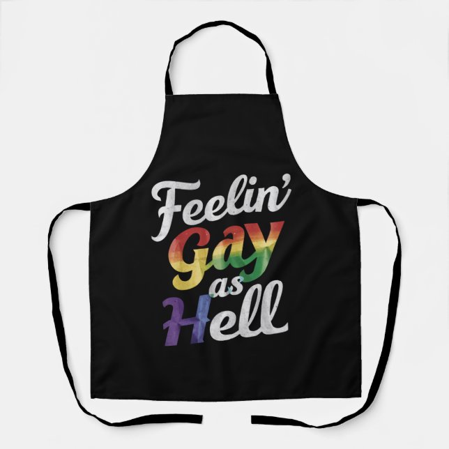 Tablier Se sentir gay comme l'enfer de la fierté LGBT  (Recto)